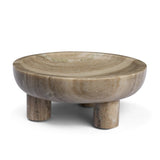 Vasca Gray Marble Decorative Pedestal Bowl - Ornate Home