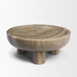 Vasca Gray Marble Decorative Pedestal Bowl - Ornate Home