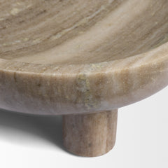 Vasca Gray Marble Decorative Pedestal Bowl - Ornate Home