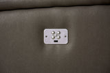 Vasilios Gray Leatherette Power Reclining Sofa & Loveseat - Ornate Home