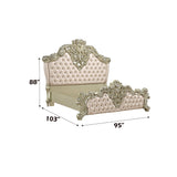 Vatican Gold & Champagne Silver Eastern King Bed - Ornate Home