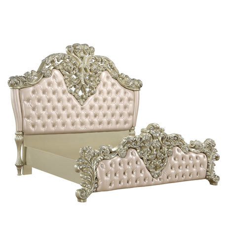Vatican Gold & Champagne Silver Eastern King Bed - Ornate Home