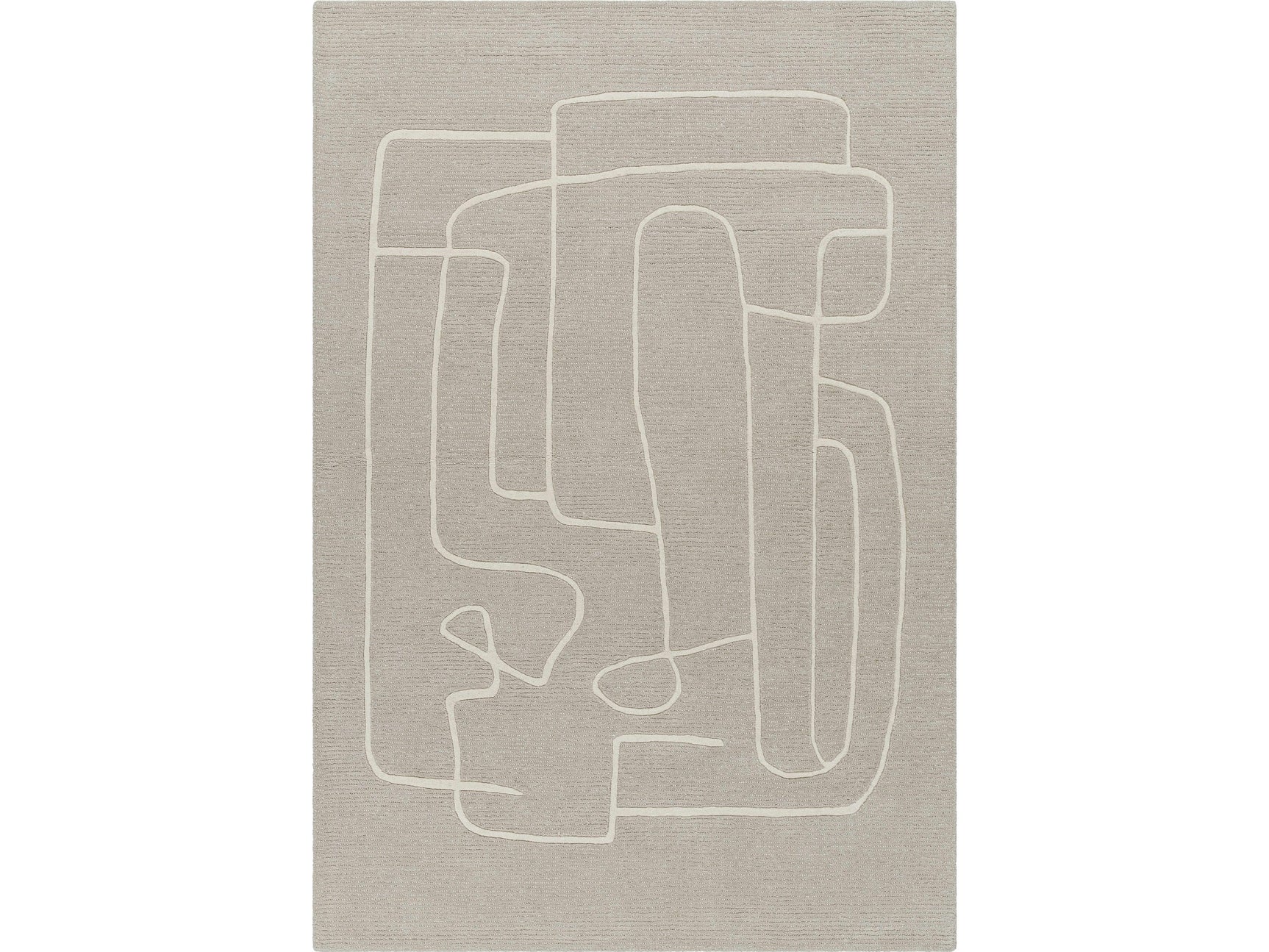 Vatsa Gray Abstract Area Rug - Ornate Home