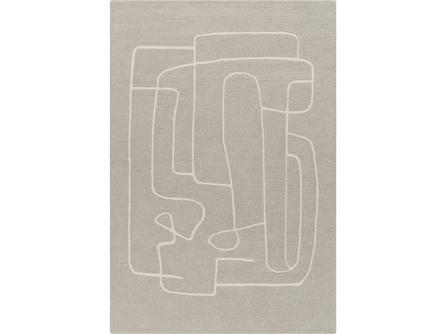 Vatsa Gray Abstract Area Rug - Ornate Home