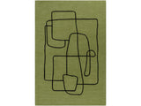 Vatsa Green Abstract Area Rug - Ornate Home