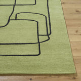 Vatsa Green Abstract Area Rug - Ornate Home