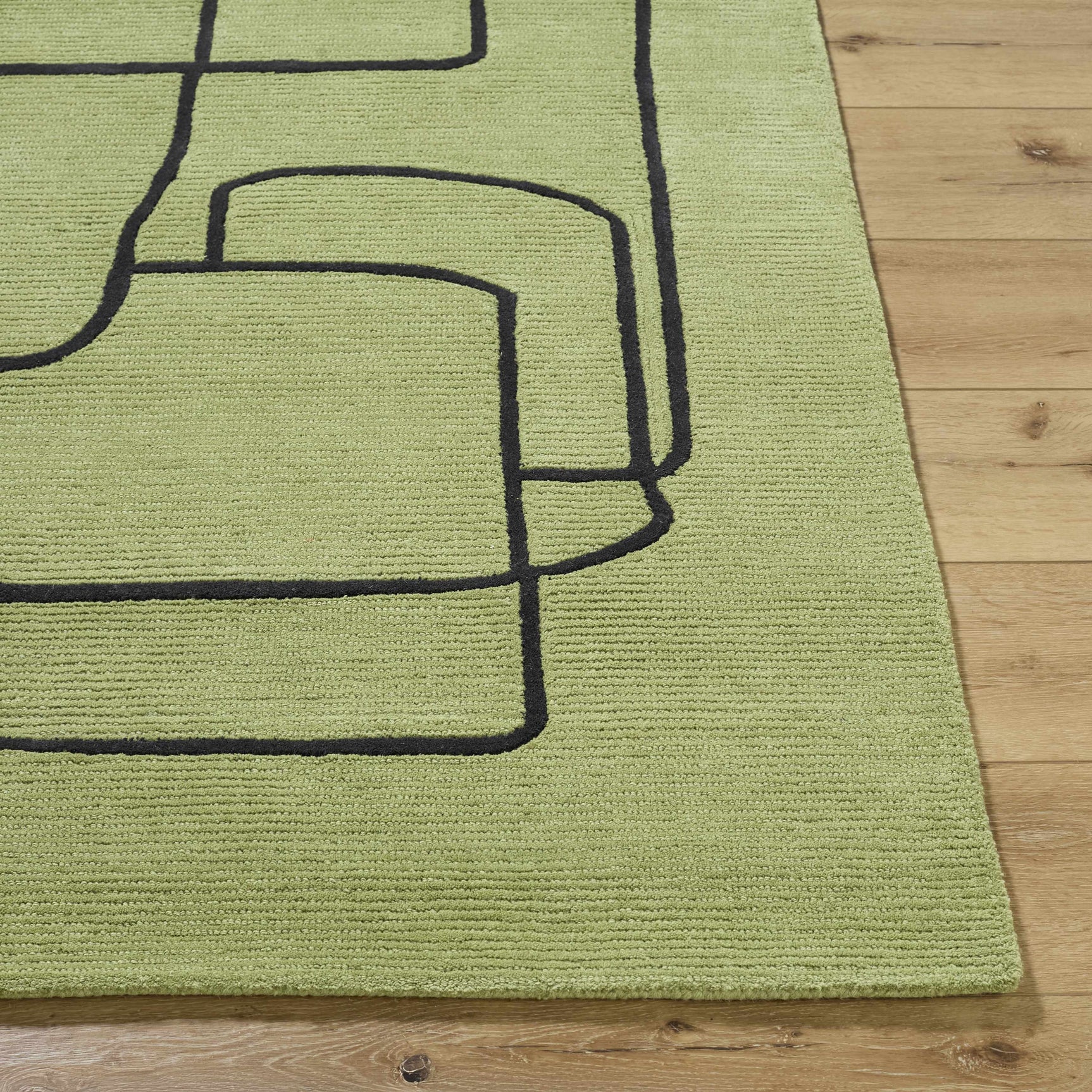 Vatsa Green Abstract Area Rug - Ornate Home