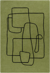 Vatsa Green Abstract Area Rug - Ornate Home