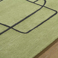 Vatsa Green Abstract Area Rug - Ornate Home