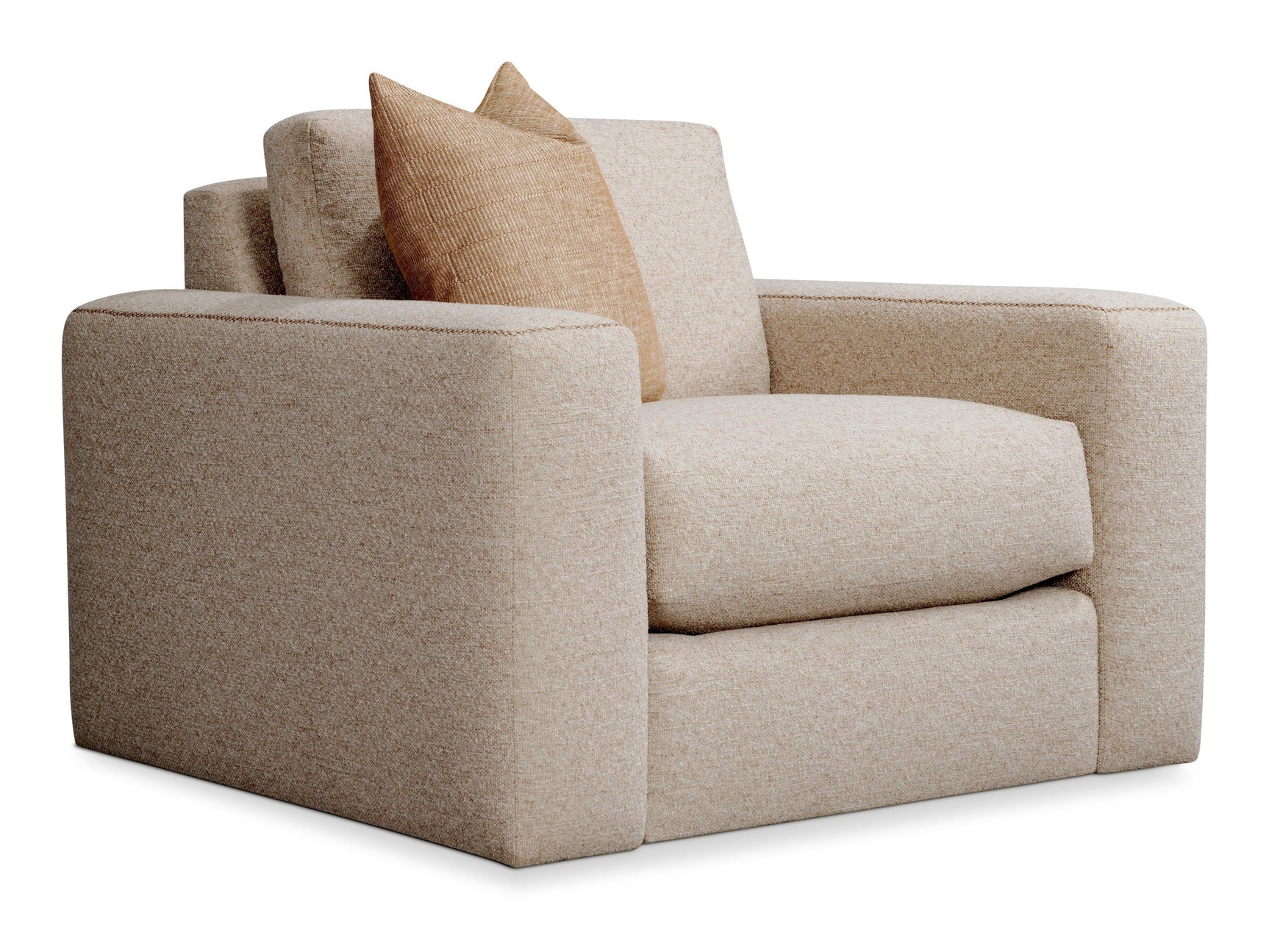 Vaughn Beige/Tan Fabric Swivel Chair - Ornate Home