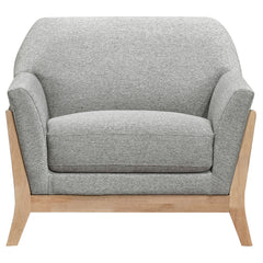 Vaughn Grey 3-piece Fabric Upholstered Flared Arm Sofa Set - Ornate Home