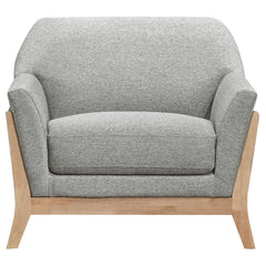 Vaughn Grey Fabric Upholstered Flared Arm Accent Chair - Ornate Home