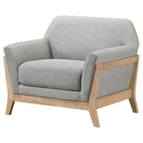 Vaughn Grey Fabric Upholstered Flared Arm Accent Chair - Ornate Home