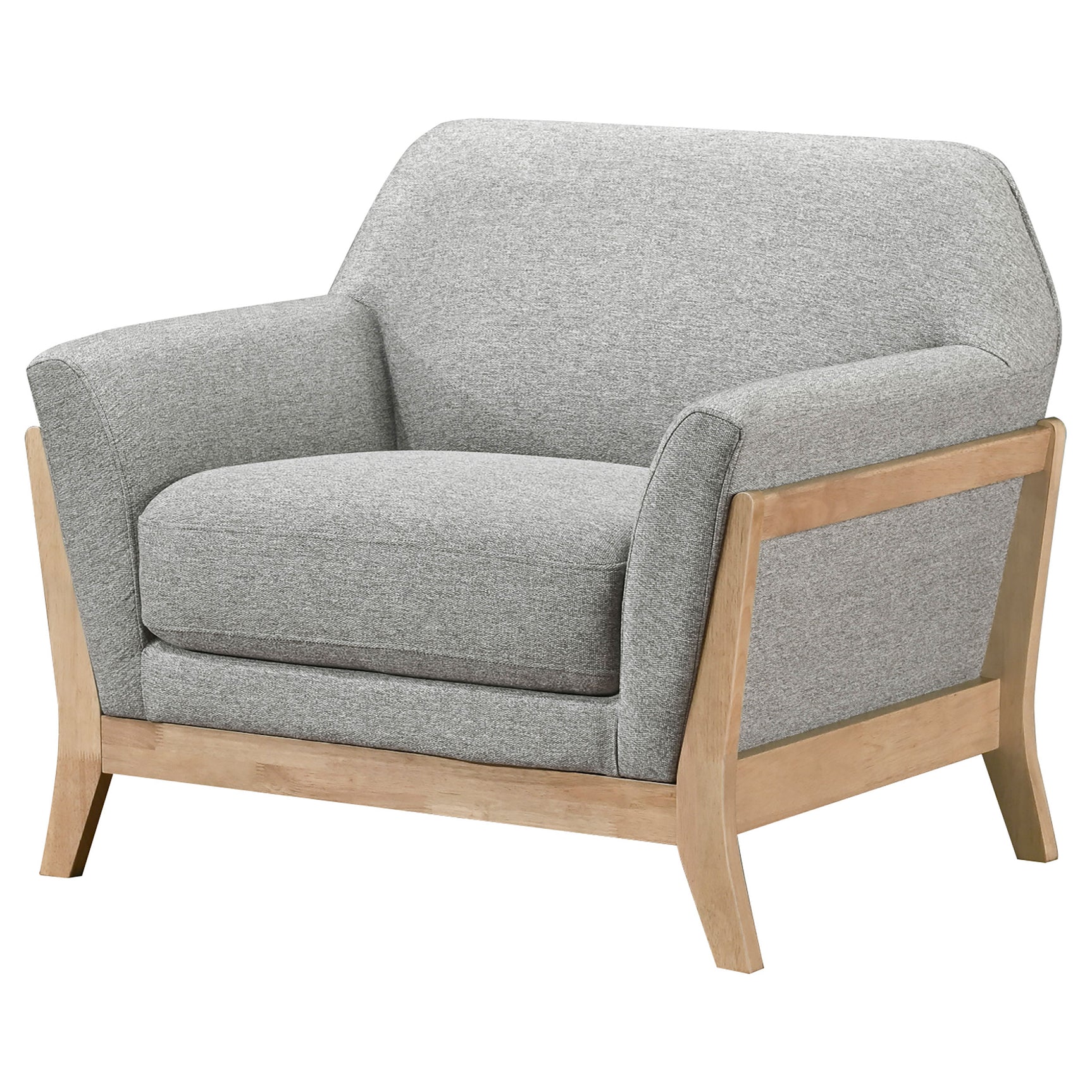 Vaughn Grey Fabric Upholstered Flared Arm Accent Chair - Ornate Home