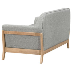 Vaughn Grey Fabric Upholstered Flared Arm Loveseat - Ornate Home