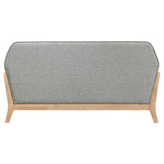 Vaughn Grey Fabric Upholstered Flared Arm Loveseat - Ornate Home