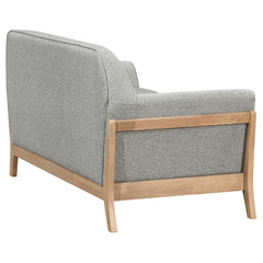 Vaughn Grey Fabric Upholstered Flared Arm Loveseat - Ornate Home