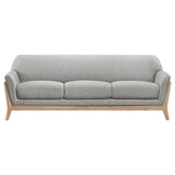 Vaughn Grey Fabric Upholstered Flared Arm Sofa - Ornate Home