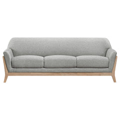 Vaughn Grey Fabric Upholstered Flared Arm Sofa - Ornate Home