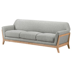Vaughn Grey Fabric Upholstered Flared Arm Sofa - Ornate Home