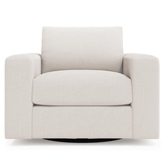 Vaughn Ivory Swivel Chair Without Pillows - Ornate Home