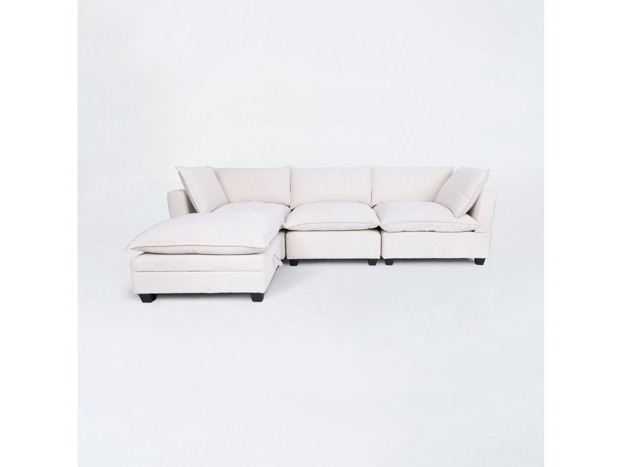 Santa Monica Sand Boucle Modular Sectional / 4pc - Ornate Home