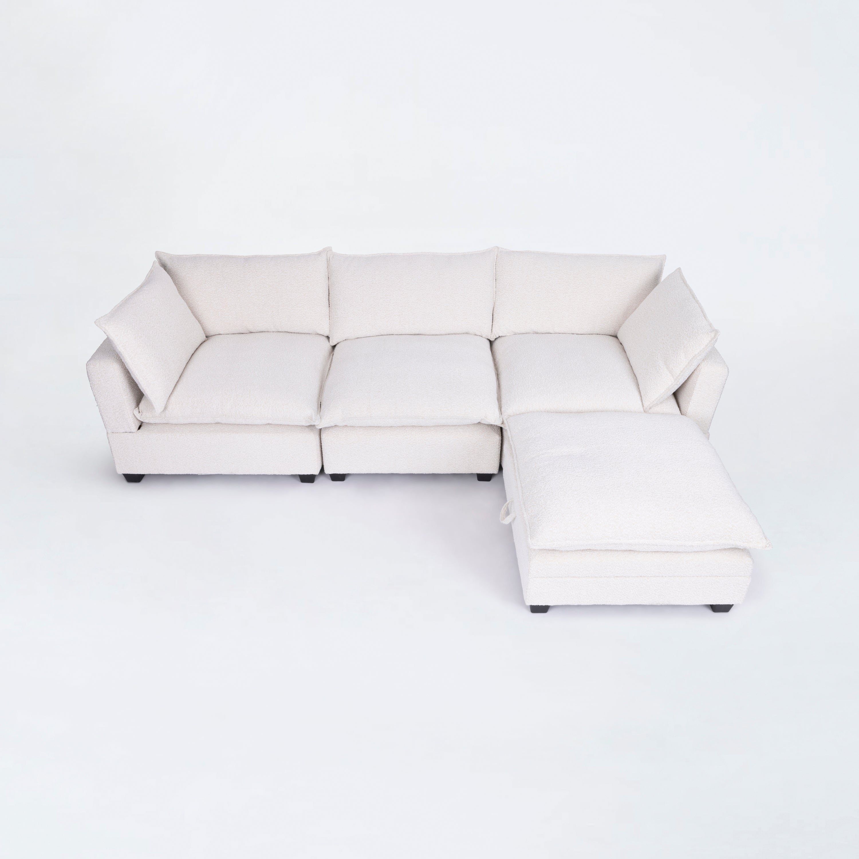 Santa Monica Sand Boucle Modular Sectional / 4pc - Ornate Home