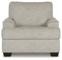 Vayda Gray Chair and Ottoman - Ornate Home