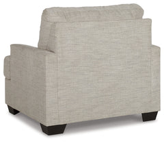 Vayda Gray Chair and Ottoman - Ornate Home