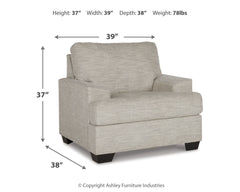 Vayda Gray Chair and Ottoman - Ornate Home