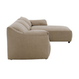 Veata Brown Sectional Sofa - Ornate Home