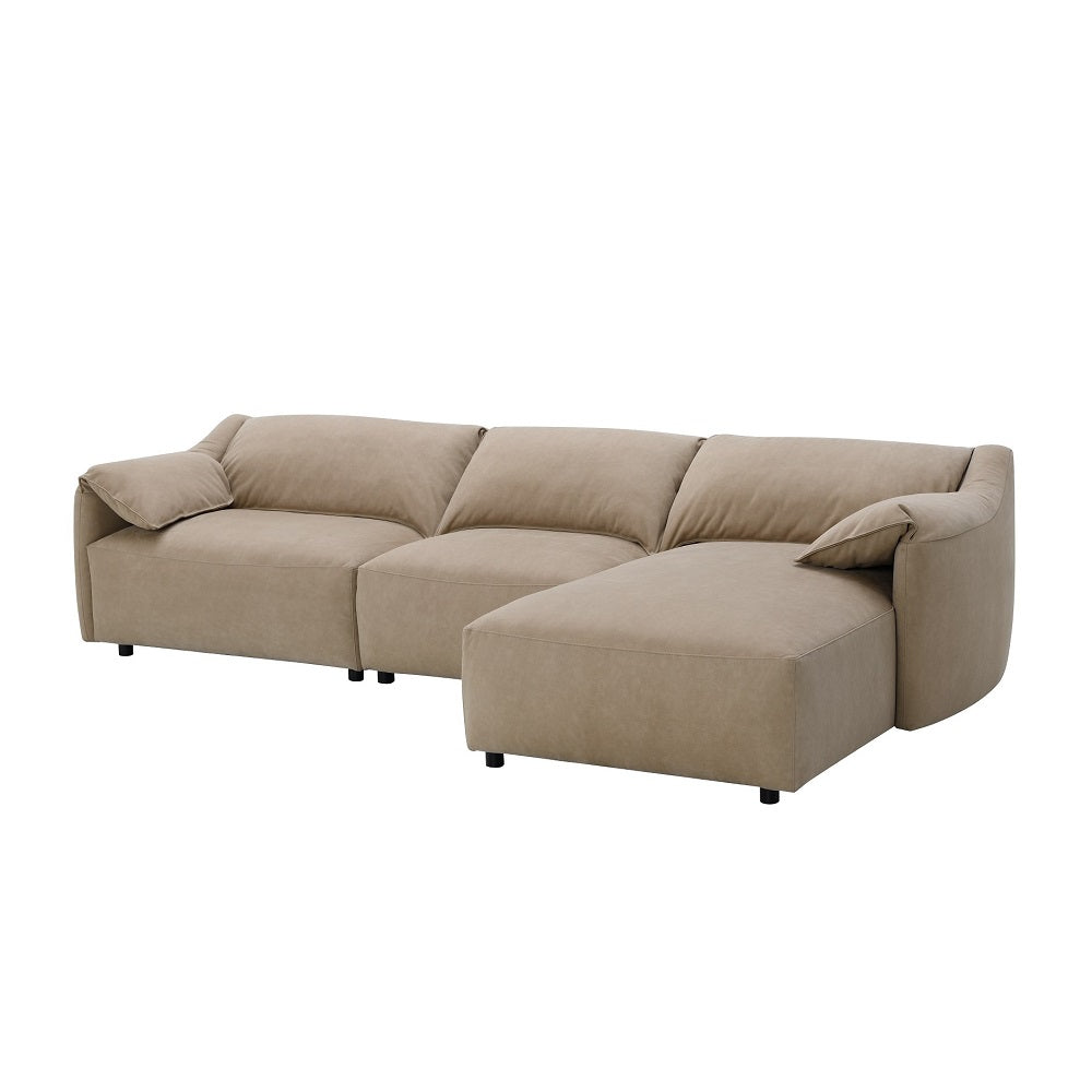 Veata Brown Sectional Sofa - Ornate Home