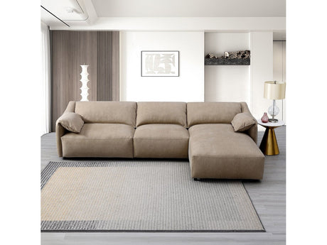 Veata Brown Sectional Sofa - Ornate Home