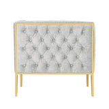 Vector Accent Chair in Grey and Gold - Ornate Home
