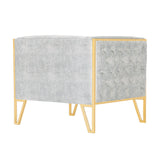 Vector Accent Chair in Grey and Gold - Ornate Home