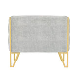 Vector Accent Chair in Grey and Gold - Ornate Home