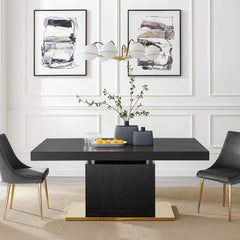 Vector Black/Gold Expandable Dining Table - Ornate Home