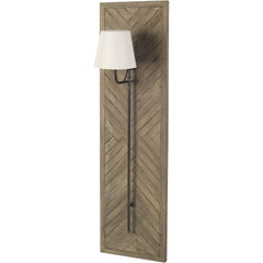 Vector Brown/Copper Wooden Body Metal Rectangular Wall Sconce - Ornate Home