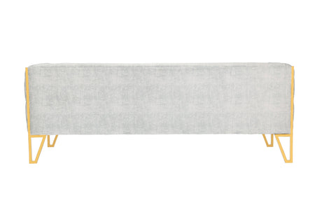 Vector Sofa and Armchair in Gray and Gold (set of 2) - Ornate Home