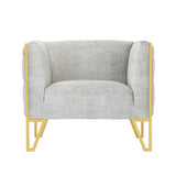 Vector Sofa and Armchair in Grey and Gold (set of 3) - Ornate Home