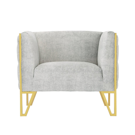 Vector Sofa and Armchair in Grey and Gold (set of 3) - Ornate Home