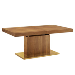 Vector Walnut/Gold Expandable Dining Table - Ornate Home