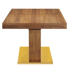 Vector Walnut/Gold Expandable Dining Table - Ornate Home