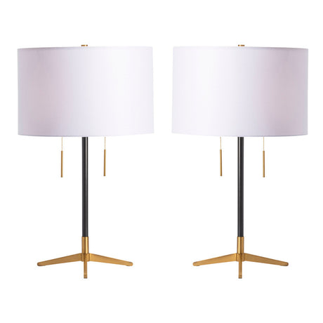 Veda Black/Gold Table Lamp (Set of 2) - Ornate Home