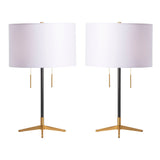 Veda Black/Gold Table Lamp (Set of 2) - Ornate Home
