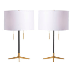 Veda Black/Gold Table Lamp (Set of 2) - Ornate Home