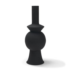 Veda Black Large Metal Geometric Vase - Ornate Home