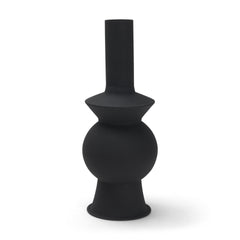 Veda Black Small Metal Geometric Vase - Ornate Home