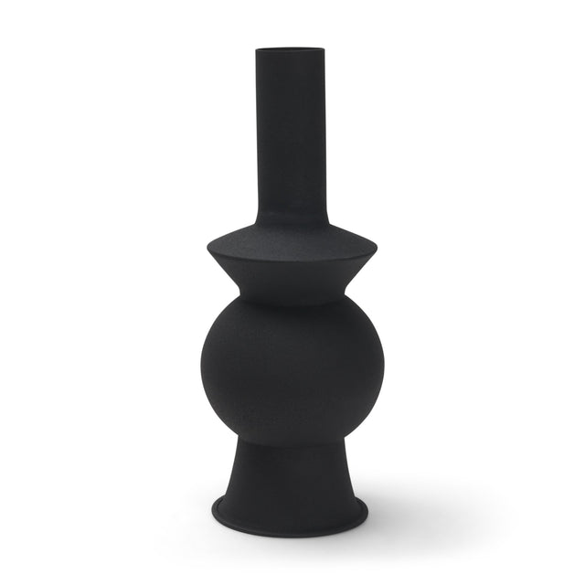 Veda Black Small Metal Geometric Vase - Ornate Home