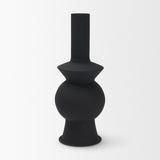 Veda Black Small Metal Geometric Vase - Ornate Home